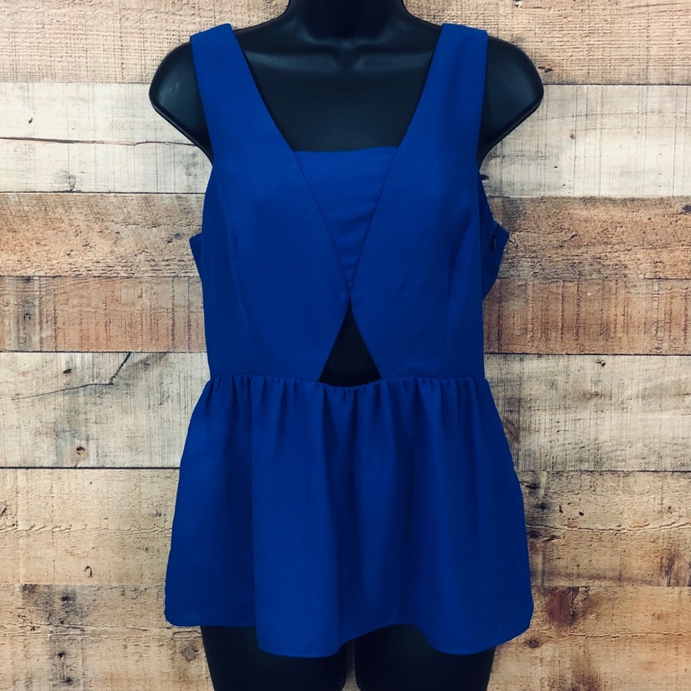 Zara Basic • Peplum Cutout Tank